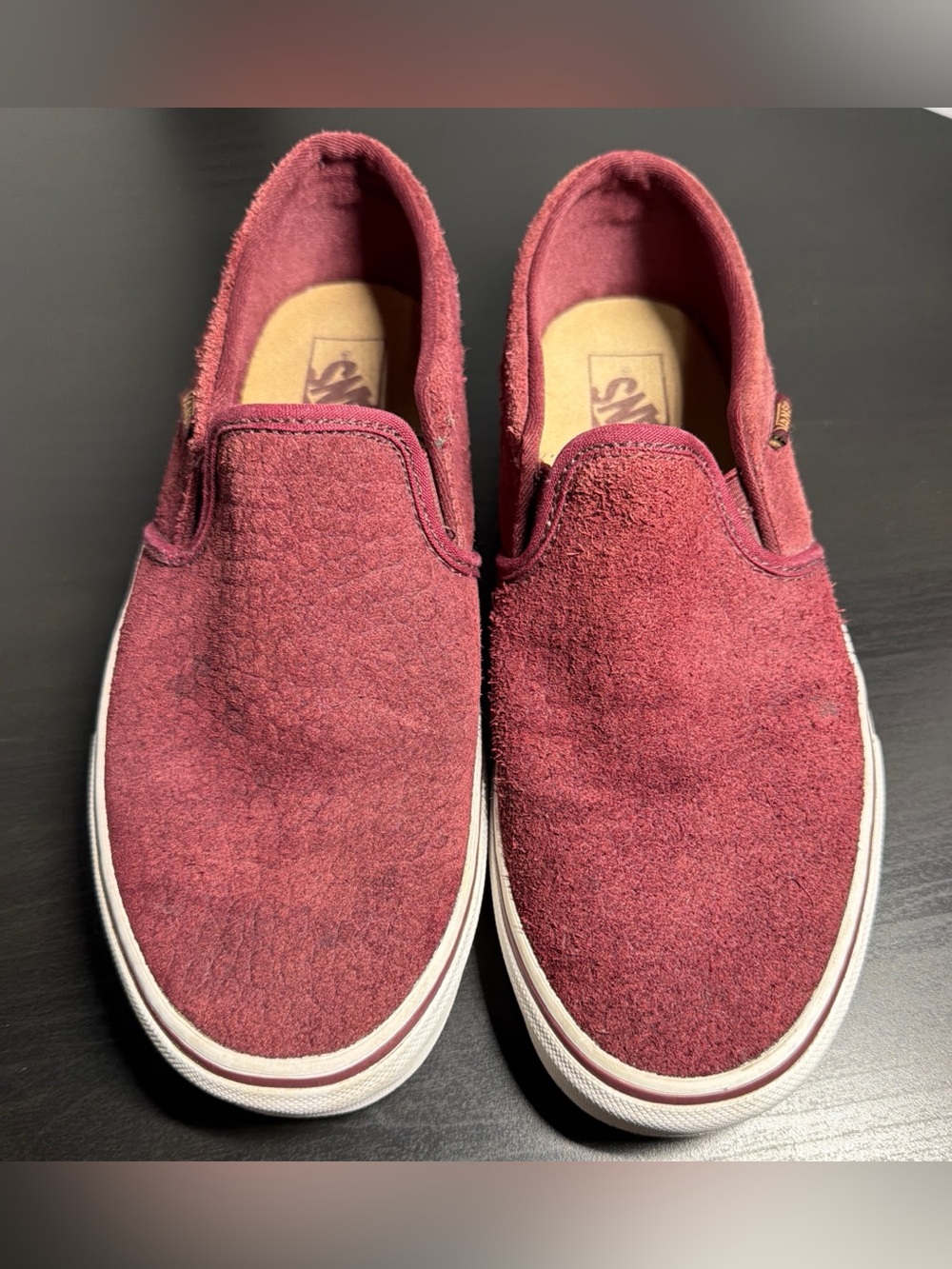 Vans Slip-On Suede Burgundy Shoes
W9, M7.5